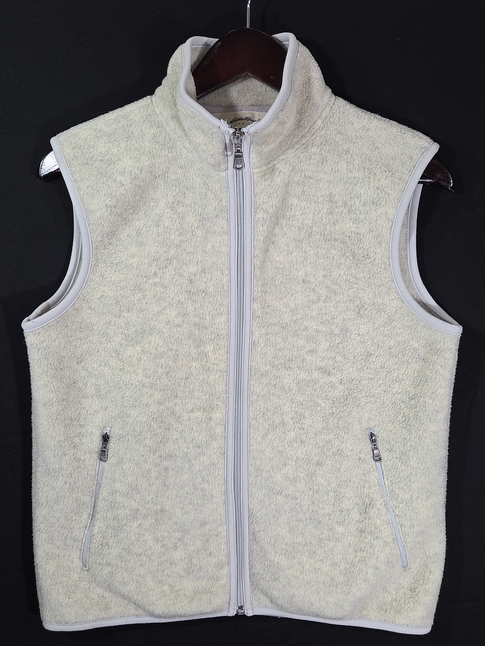 Eddie Bauer Vintage Sherpa Vest -Full Zip -Ivory